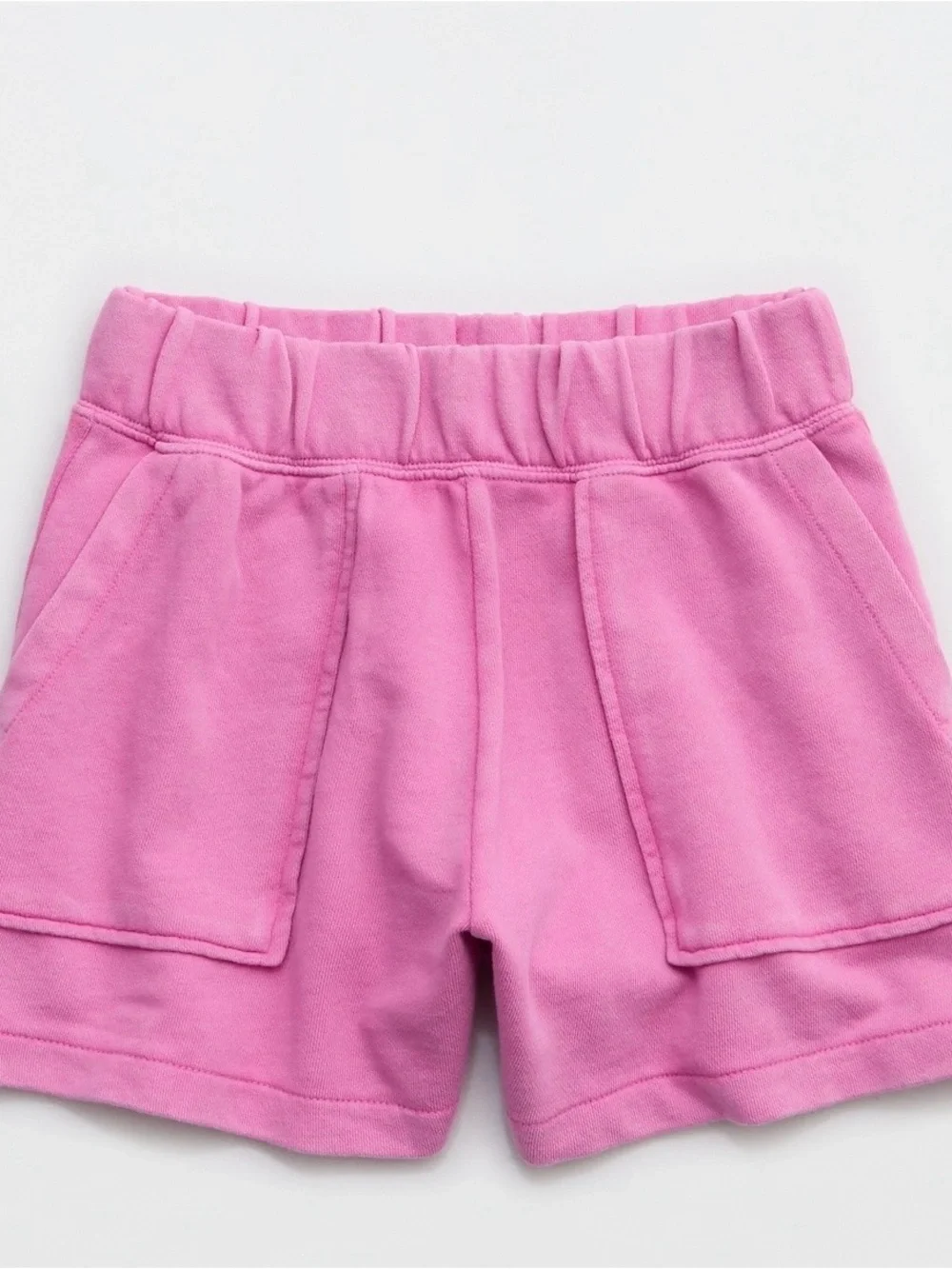 aerie Go-To Fleece Shorts in Hot Fuchsia